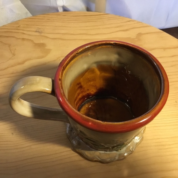 Glazed Stoneware Pottery Christmas Cardinals 3D Coffee Mug - Picture 4 of 10